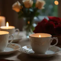 Filiżanki dla pary to idealny prezent na romantyczny wieczór?