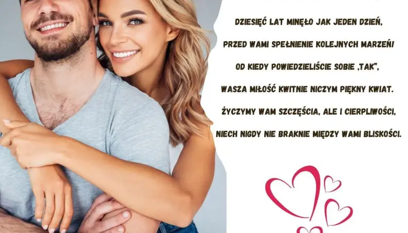 Kartki na 10 rocznicę ślubu: jak wybrać i co napisać w życzeniach